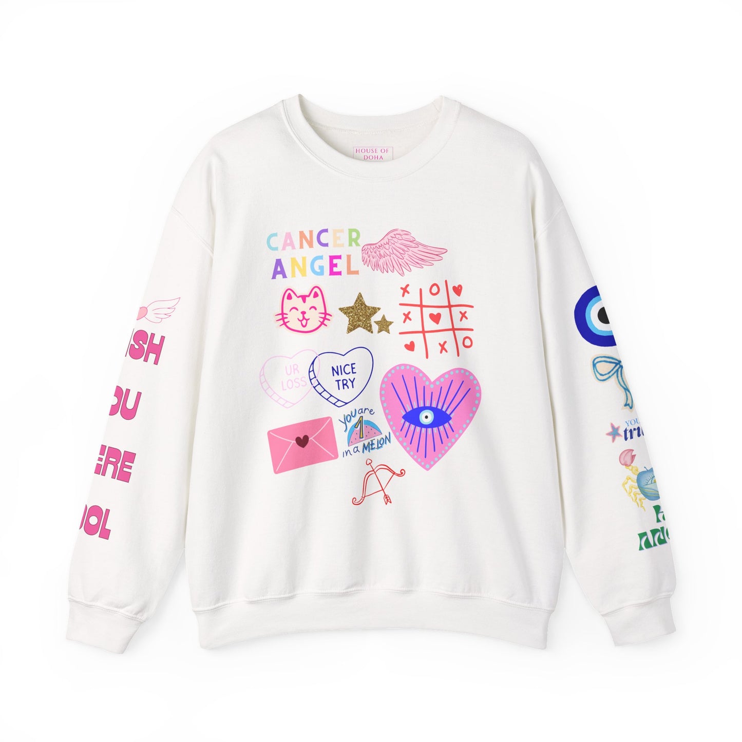 Cancer Angel Graphic Sweatshirt